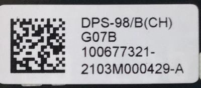 SUB FUENTE PARA TV SONY / NUMERO DE PARTE 1-006-773-21 / DPS-98/(CH) / 100677321 / 100627211 / 2103M000429-A / G07B / PANEL HDBO075DDU02 / MODELO XR-75Z9J / XR75Z9J - Imagen 2